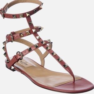 Beautiful red Valentino Rockstud gladiatorsandals